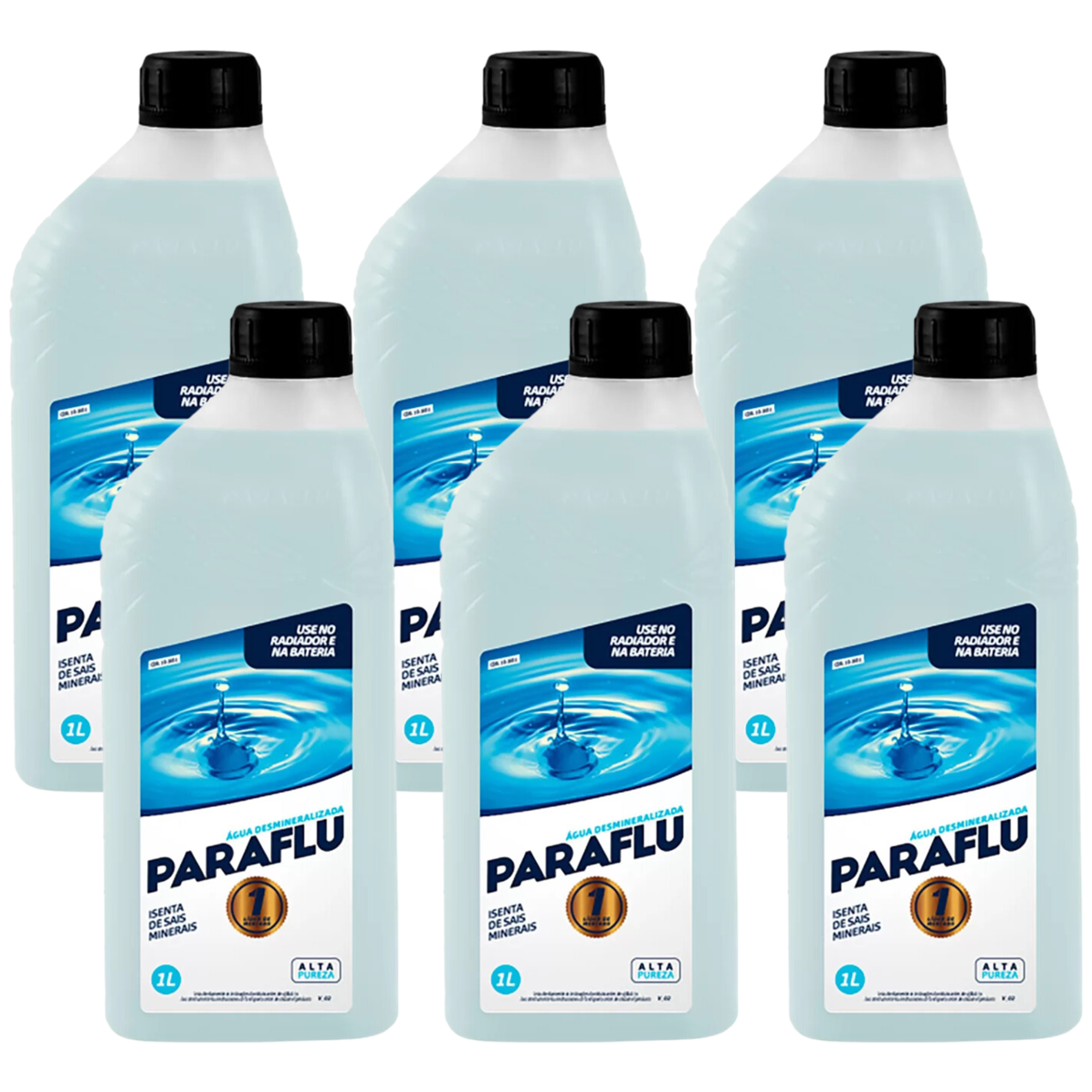 Kit 6 Litros Água Desmineralizada para Radiador - Paraflu - 10-3031